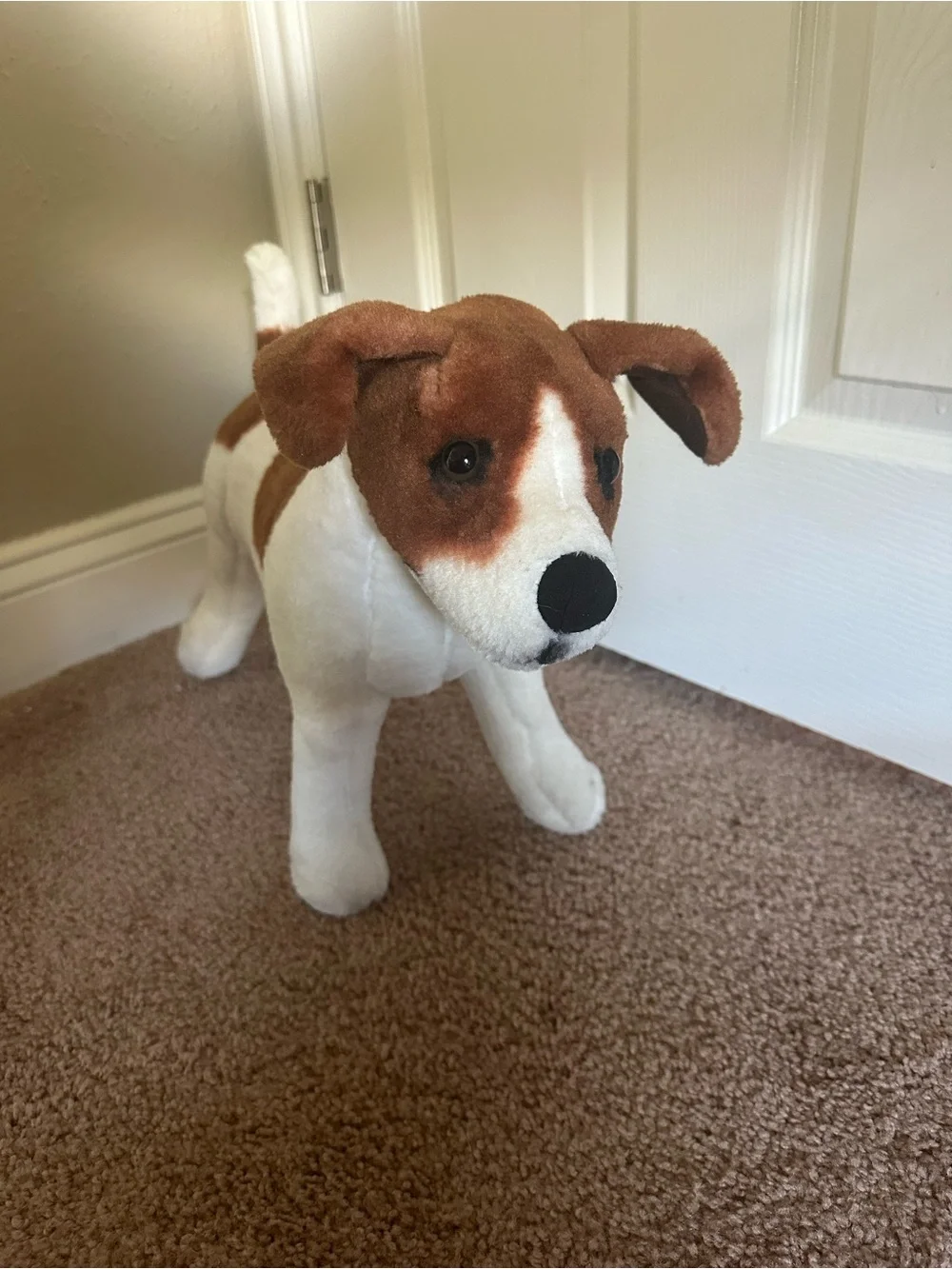 Jack Russel Plush Brown & White Dog Stuffed Animal - Melissa and Doug